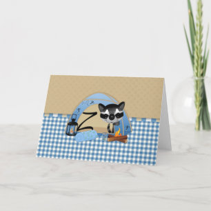 Camping Raccoons Brev Z Anteckningskort