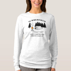 Camping Resa Campfire Family Reunion Anpassningsba T Shirt