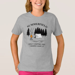 Camping Resa Campfire Family Reunion Anpassningsba T Shirt