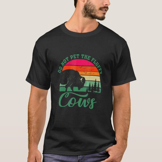 Camping Retro Bison Rör Inte De Fluffiga Korna T Shirt (Framsida)