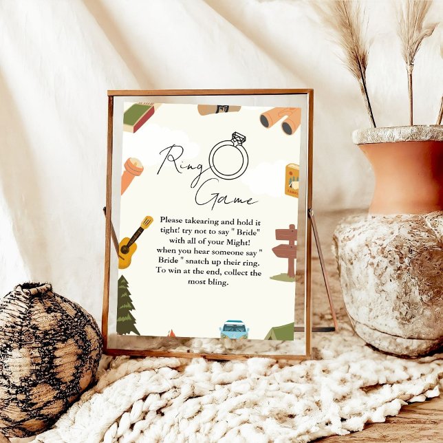 Camping ring-spelet säger inte brud poster (Skapare uppladdad)