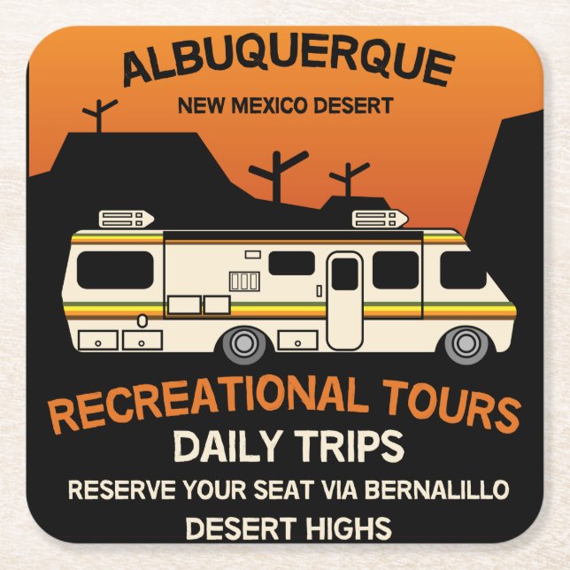 Camping RV Caravan-drottning Underlägg Papper Kvadrat (Framsidan)