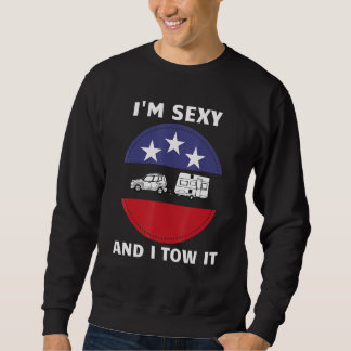 Camping Rv Im Sexy och jag ger det amerikanska Fla Lång Ärmad Tröja