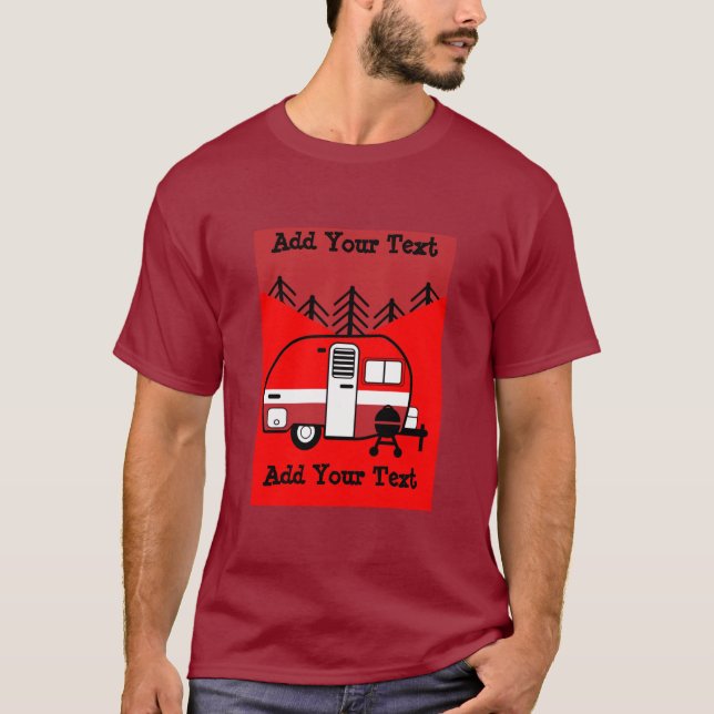 Camping RV:s drottning T Shirt (Framsida)