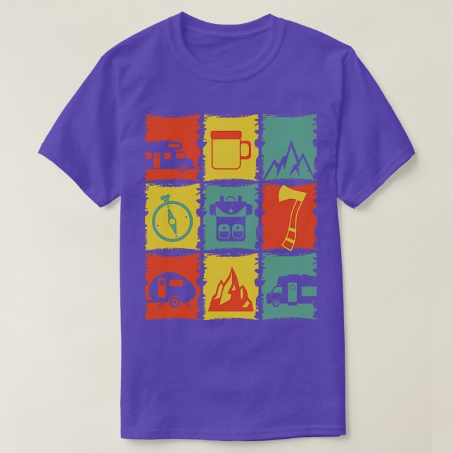 Camping Saker för en Camper T Shirt (Design framsida)