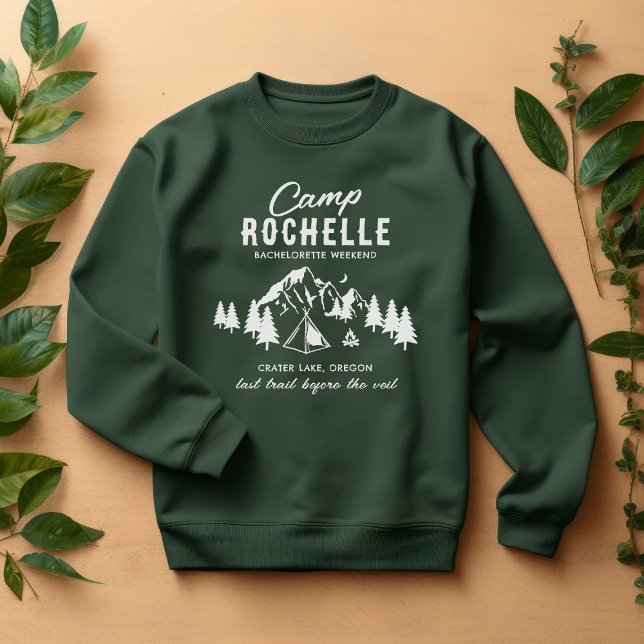 Camping Sängkammarbrud Besättning Grön T Shirt (Skapare uppladdad)