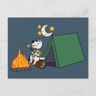 Camping Scottie - Wheaten Vykort