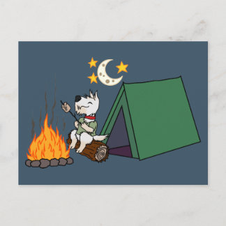 Camping Scottie - Wheaten Vykort