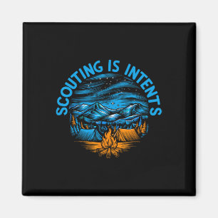 Camping Scouting är Avsikter Scout Camper Camping Magnet