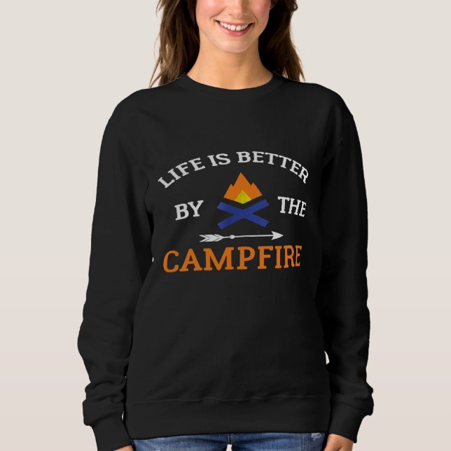 Camping Shirt Life är bättre av Campfire T (Framsida)