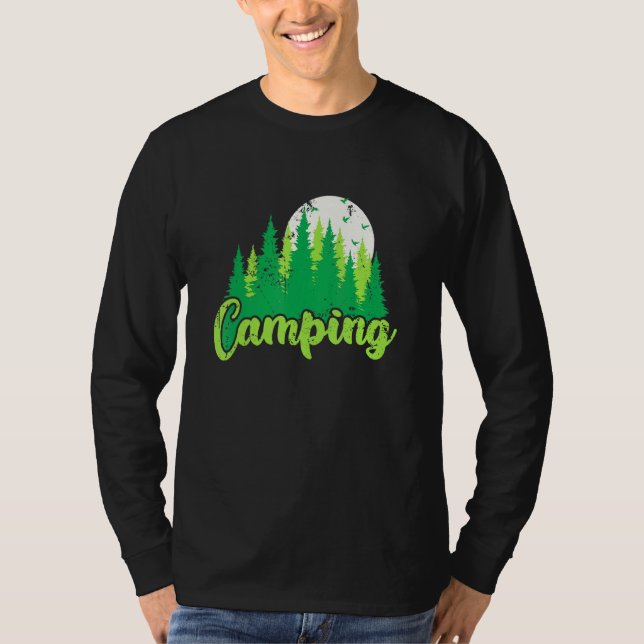Camping Skogscamping T Shirt (Framsida)