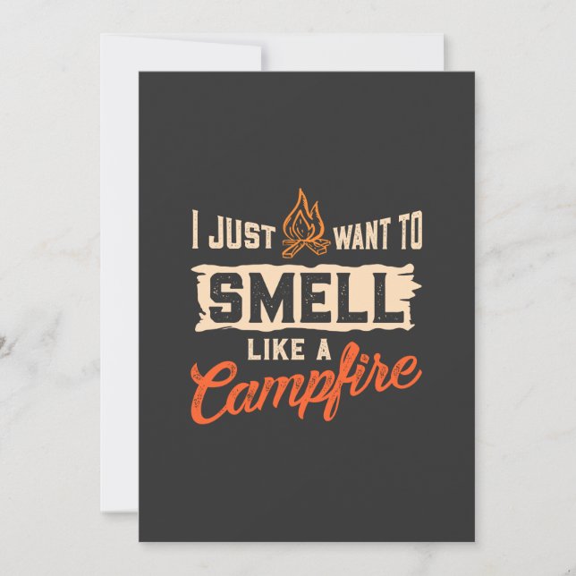 Camping - Smell som en Campfire Inbjudningar (Framsida)