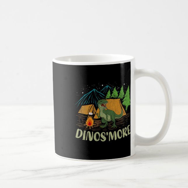 Camping S'more Dinosaur Älskare Rolig Dinosaurie C Kaffemugg (Höger)