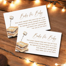 Camping Smore Roligt Baby Shower Bokar för Baby