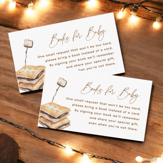 Camping Smore Roligt Baby Shower Bokar för Baby Tilläggskort (Skapare uppladdad)
