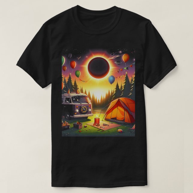 Camping Solar Eclipse My First Total Solar Eclipse T Shirt (Design framsida)