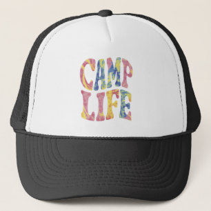 Camping Sommar Tjejläger Livet Tie-Die Retro  Keps