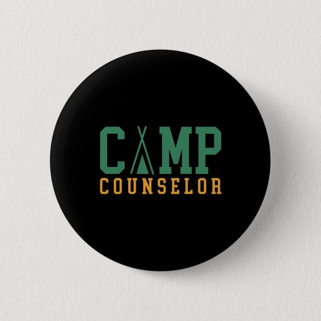 Camping Sommarläger Counselor Personal Direktör Ca Knapp (Framsida)