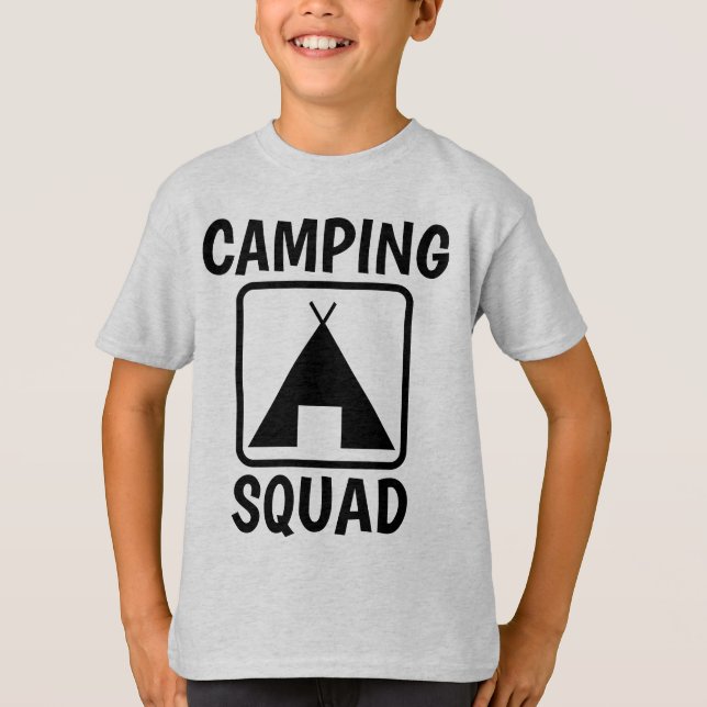 CAMPING SQUAD Barn T-shirts (Framsida)