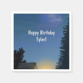 Camping Starry Night Party Pappersservett