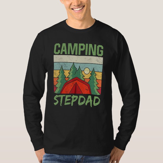 Camping Stepdad Campfire Camp Camper Campsite T Shirt (Framsida)