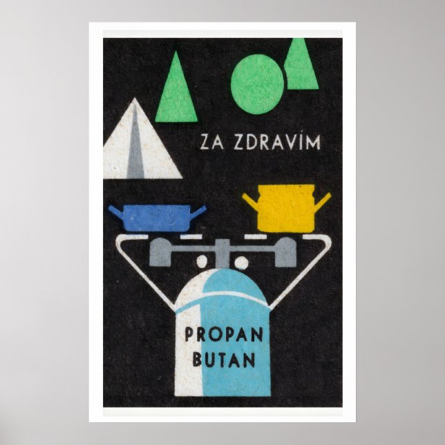 Camping Stove Propane - Matchbox Print - Tjeckiska Poster (Framsidan)