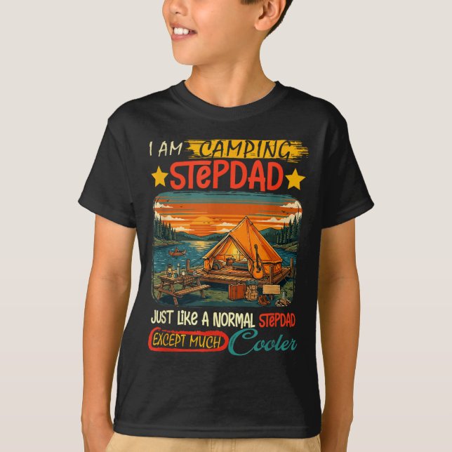 Camping styvfar definition mycket coolare far t shirt (Framsida)