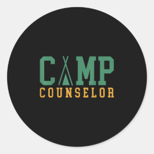 Camping Summer Camp Adselor Director Campe Runt Klistermärke