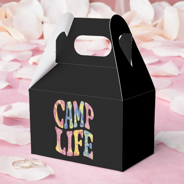 Camping Summer Girls Camp Life Tie-Die Retro Presentaskar (Bröllop)