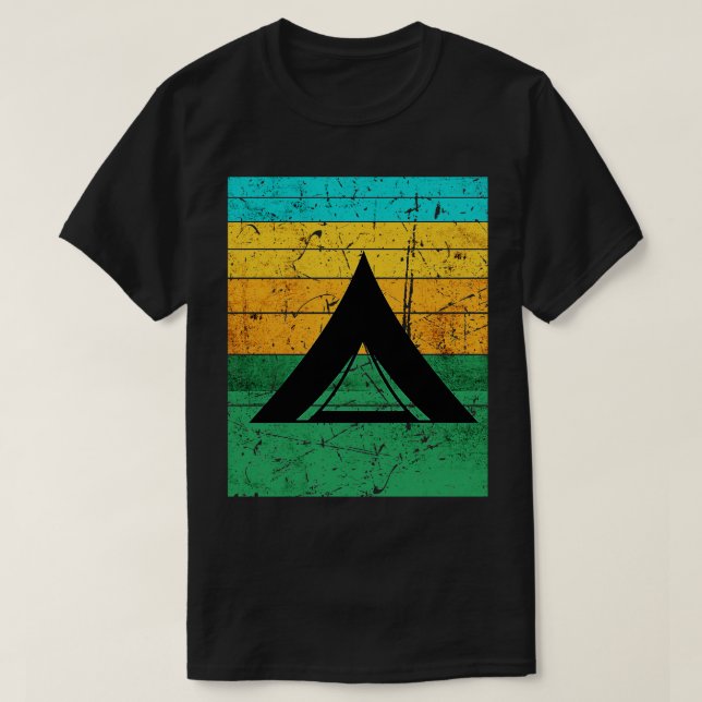 Camping Tält Camping Retro 2 T Shirt (Design framsida)