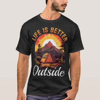 Camping Tält Livet Är Bättre Utomhus T Shirt