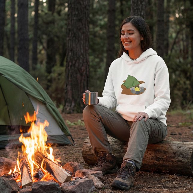 Camping Tält och Campfire Outdoor Äventyr T Shirt (Skapare uppladdad)