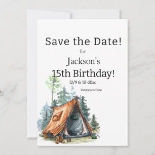 Camping Tält, Scene Birthday Spara datumet