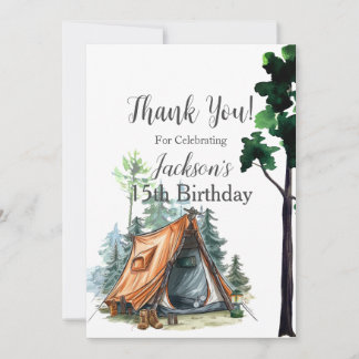 Camping Tält, Scene Birthday Tack Kort