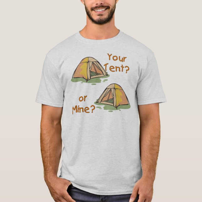 Camping Tält T Shirt (Framsida)
