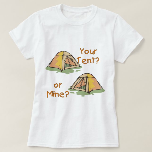 Camping Tält Tee Shirt (Design framsida)
