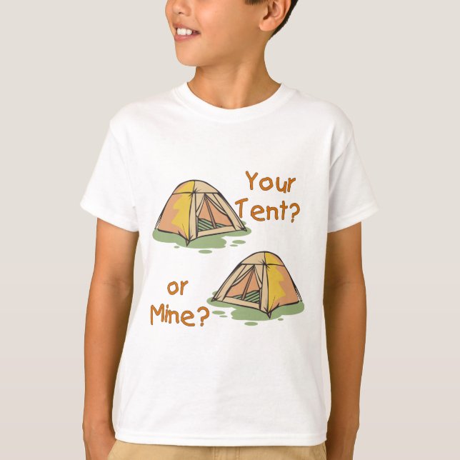 Camping Tält Tee Shirt (Framsida)