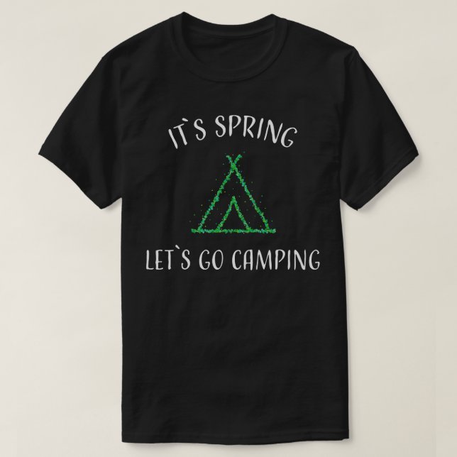 Camping Tält utomhus Camper Vår T Shirt (Design framsida)