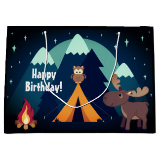 Camping, Tält, Woodland Animals Mountain Birthday
