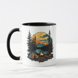 Camping Tent in the Forest Mugg