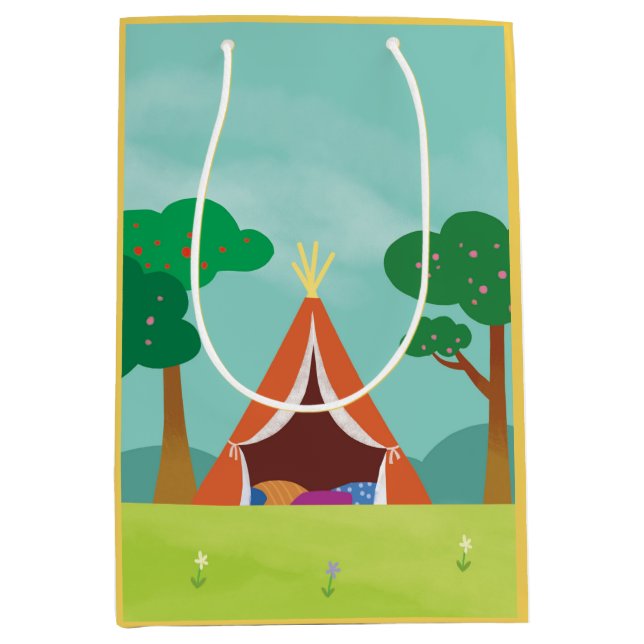 Camping Thame Birthday Goodie / Gift Bags (Framsidan)