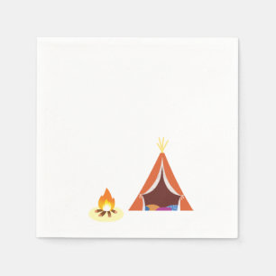 Camping Théed Birthday Napkins Pappersservett