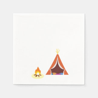 Camping Théed Birthday Napkins Pappersservett