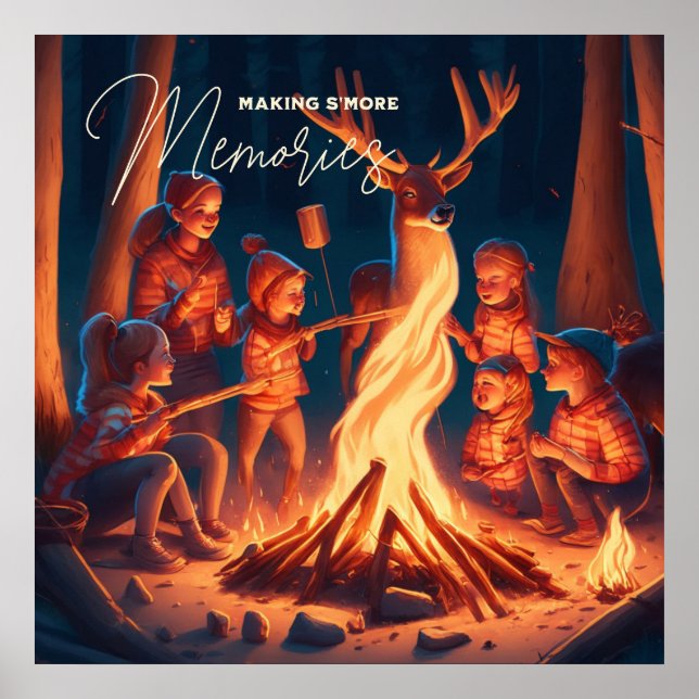 Camping Themed Art | Skapar S'mores Poster (Framsidan)