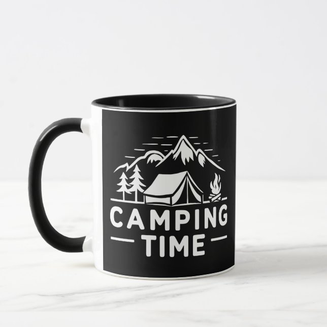 Camping Time, utforska naturens skönhet Mugg (Vänster)