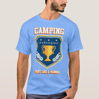 Camping tjej söt present t shirt
