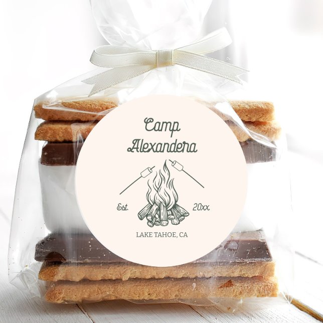 Camping Tjejträffen Runt Klistermärke (Skapare uppladdad)