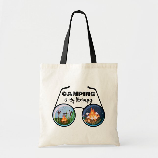 Camping Tote Bag Tygkasse (Framsidan)