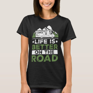 Camping Trailer On The Road Camper T Shirt