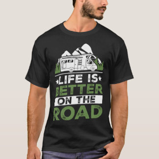 Camping Trailer On The Road Camper T Shirt